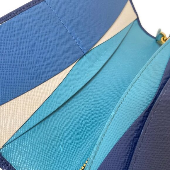 PRADA - Navy Saffiano Leather Long Wallet 198-071125 - Picture 8 of 9